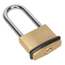 Brass Body Padlock Long Shackle 40mm | Pipe Manufacturers Ltd..