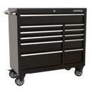 Rollcab 11 Drawer 1055mm Heavy-Duty Black | Pipe Manufacturers Ltd..