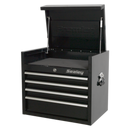 Topchest 4 Drawer 660mm Heavy-Duty Black | Pipe Manufacturers Ltd..
