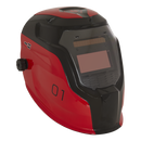Auto Darkening Welding Helmet Shade 9-13 - Red | Pipe Manufacturers Ltd..