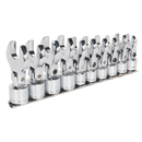 Flexible Crow's Foot Open End Spanner Set 10pc 3/8"Sq Drive Metric | Pipe Manufacturers Ltd..
