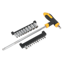 T-Handle Socket & Bit Set 21pc 1/4"Sq Drive | Pipe Manufacturers Ltd..