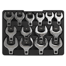 Crow's Foot Open End Spanner Set 14pc 1/2"Sq Drive Metric | Pipe Manufacturers Ltd..