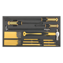 Tool Tray with Pry Bar, Hammer & Punch Set 23pc | Pipe Manufacturers Ltd..