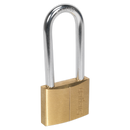 Brass Body Padlock with Brass Cylinder Long Shackle 60mm | Pipe Manufacturers Ltd..