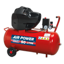Compressor 50L V-Twin Belt Drive 3hp Oil Free | Pipe Manufacturers Ltd..