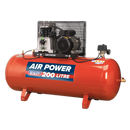 Compressor 200L Belt Drive 3hp with Cast Cylinders | Pipe Manufacturers Ltd..