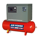 Compressor 200L Belt Drive 3hp with Cast Cylinders Low Noise | Pipe Manufacturers Ltd..