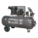 Compressor 200L Belt Drive 3hp with Front Control Panel 415V 3ph | Pipe Manufacturers Ltd..