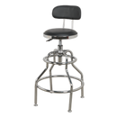 Workshop Stool Pneumatic with Adjustable Height Swivel Seat & Back Rest | Pipe Manufacturers Ltd..