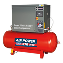 Screw Compressor 270L 10hp 3ph Low Noise | Pipe Manufacturers Ltd..