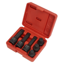 Impact Spline Socket Bit Set 6pc 1/2"Sq Drive | Pipe Manufacturers Ltd..