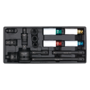 Tool Tray with Impact Socket & Adaptor Set 15pc Metric | Pipe Manufacturers Ltd..