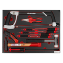 Tool Tray with Hacksaw, Hammers & Punches 13pc | Pipe Manufacturers Ltd..