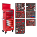 Tool Chest Combination 14 Drawer with Ball Bearing Slides - Red & 446pc Tool Kit | Pipe Manufacturers Ltd..
