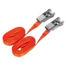 Self-Securing Ratchet Tie Down 25mm x 4.5m 800kg Load Test - Pair | Pipe Manufacturers Ltd..