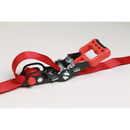 Slide Ratchet Tie Down 32mm x 3m Polyester Webbing with S Hooks 1200kg Load Test | Pipe Manufacturers Ltd..