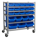 Mobile Bin Storage System 22 Bins | Pipe Manufacturers Ltd..