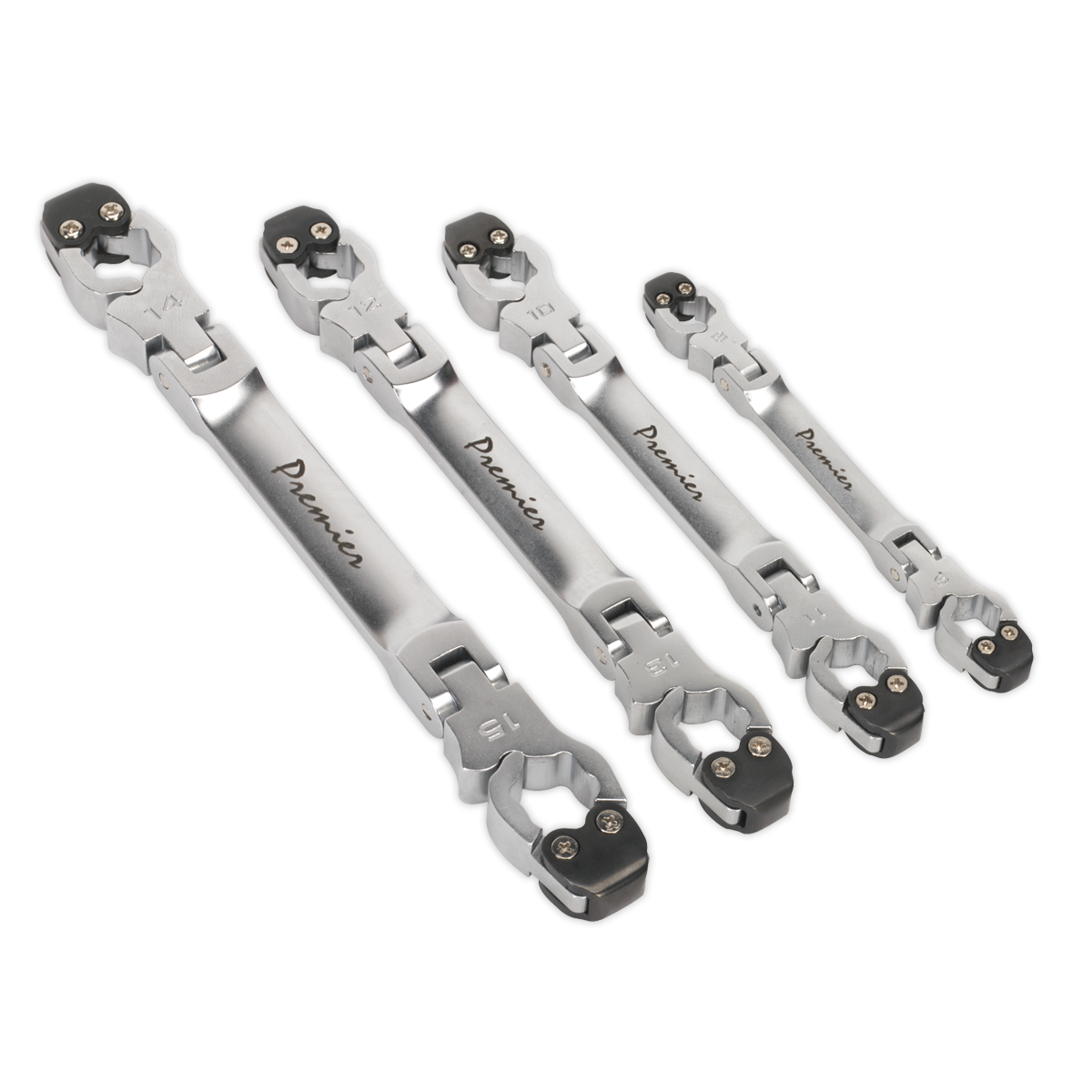 Brake Pipe Spanner Set 4pc Ratcheting