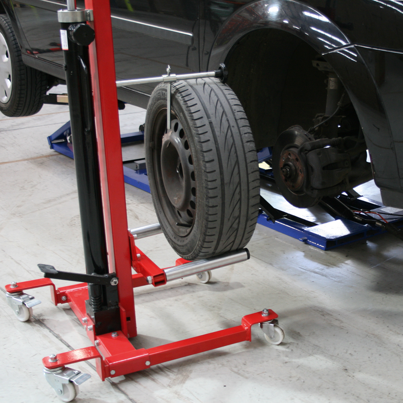 Wheel Removal/Lifter Trolley 80kg Quick Lift | Pipe Manufacturers Ltd..