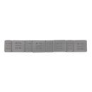 Wheel Weight 5 & 10g Adhesive Zinc Plated Plastic Coated Strip of 8 (4 x Each Weight) Pack of 100 | Pipe Manufacturers Ltd..