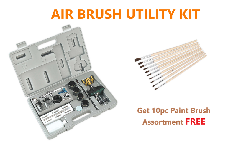 Air Brush Utility Kit & Touch Up Paint Brush Set