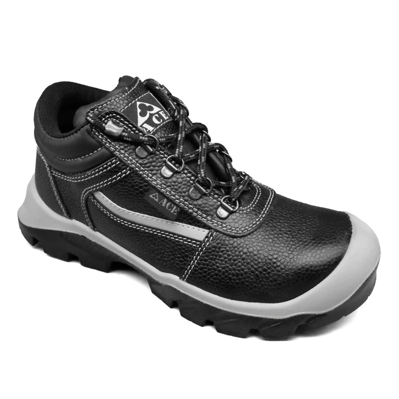Ace Duma Safety Shoes - Grey(With Grey Strip)
