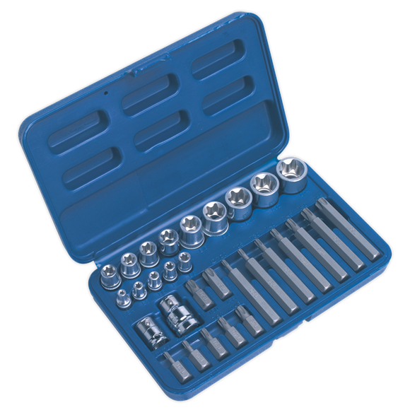 TRX-Star* Socket & Bit Set 1/4", 3/8" & 1/2"Sq Drive 30pc