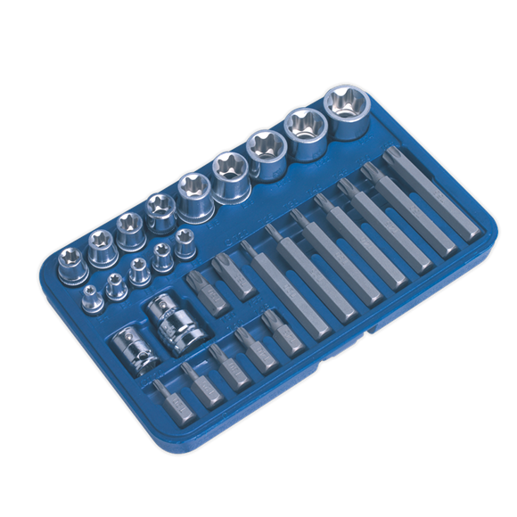 TRX-Star* Socket & Bit Set 1/4", 3/8" & 1/2"Sq Drive 30pc