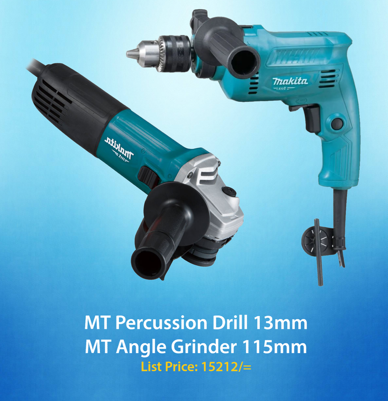 Bundle Deal - Percussion Drill 13mm & Angle Grinder 115mm
