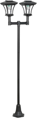 LED SOLAR POWERED GARDEN LAMP TWIN HEAD