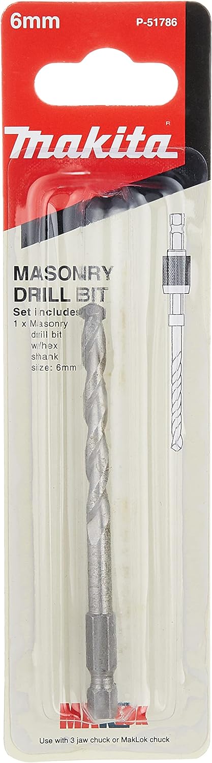 Masonry Drill Bit, 6 mm Diameter