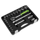 21pc 1/2"Sq Drive Socket Set - Metric