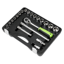 21pc 1/2"Sq Drive Socket Set - Metric