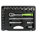21pc 1/2"Sq Drive Socket Set - Metric