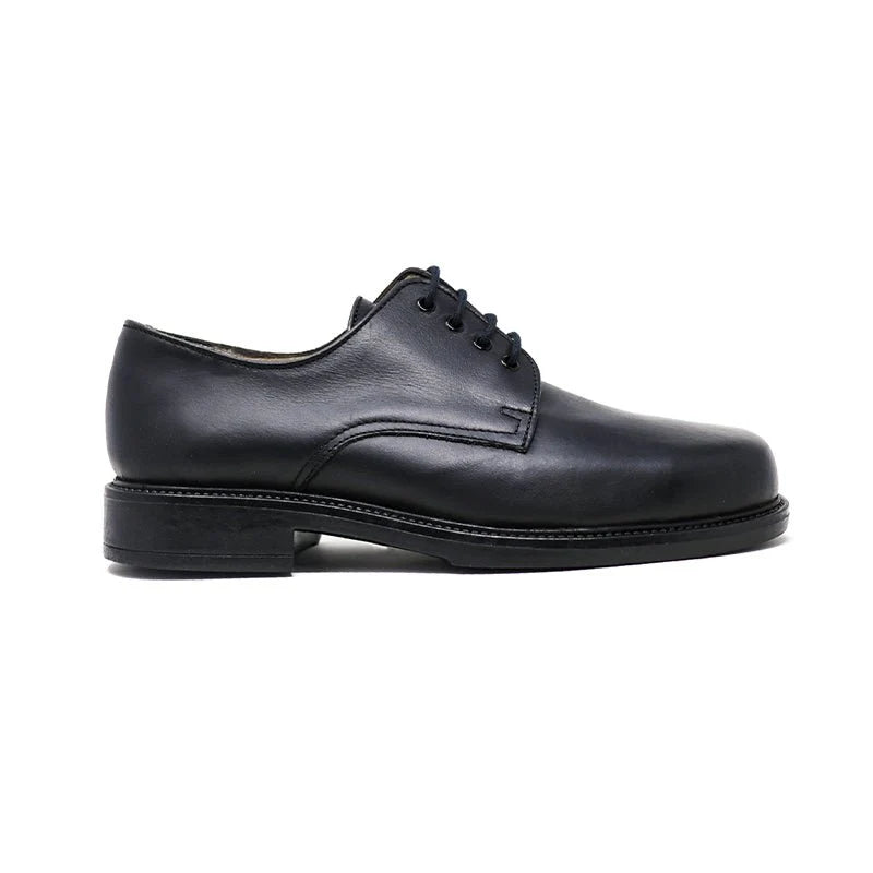 Ace Derby 1262 Officer Shoes (Shiny) - Black