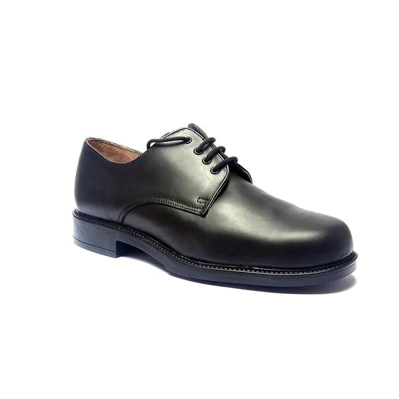 Ace Derby 1262 Officer Shoes (Shiny) - Black