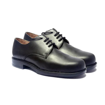 Ace Derby 1262 Officer Shoes (Shiny) - Black
