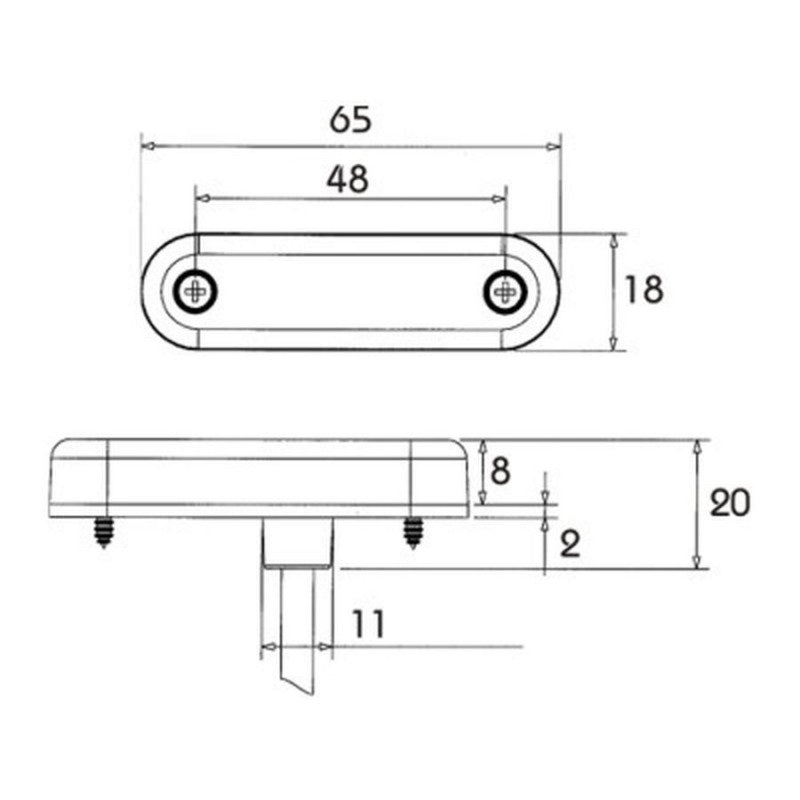 LED Side Marker Lamp PRO-SLIM 24V