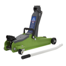 Trolley Jack 2tonne Low Entry Short Chassis - Hi-Vis Green | Pipe Manufacturers Ltd..