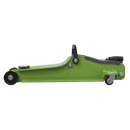 Trolley Jack 2tonne Low Entry Short Chassis - Hi-Vis Green | Pipe Manufacturers Ltd..