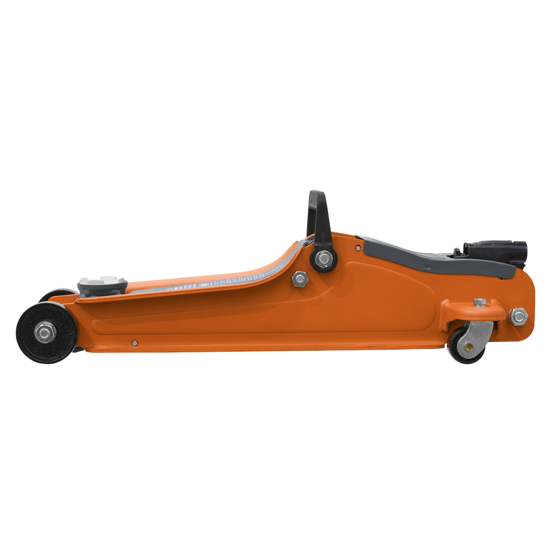 Trolley Jack 2tonne Low Entry Short Chassis - Orange | Pipe Manufacturers Ltd..