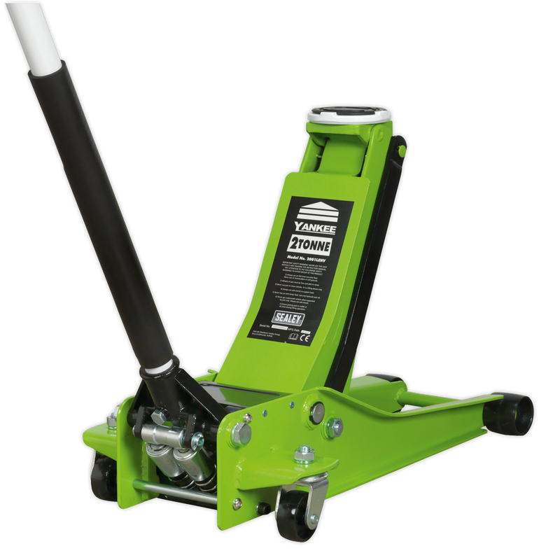 Trolley Jack 2tonne Low Entry Rocket Lift Hi-Vis Green | Pipe Manufacturers Ltd..