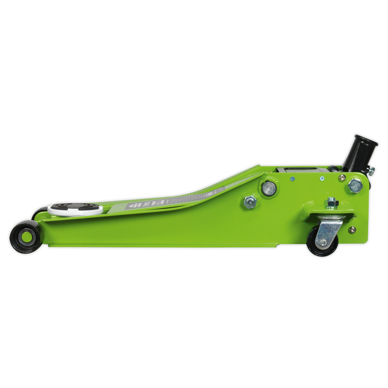 Trolley Jack 2tonne Low Entry Rocket Lift Hi-Vis Green | Pipe Manufacturers Ltd..