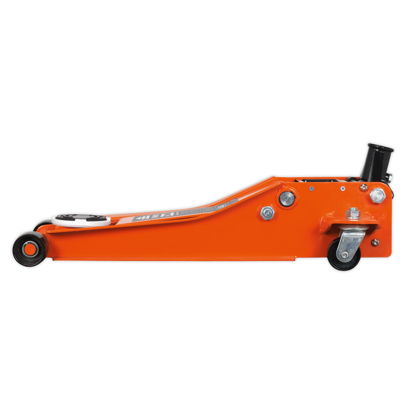 Trolley Jack 2tonne Low Entry Rocket Lift Orange | Pipe Manufacturers Ltd..