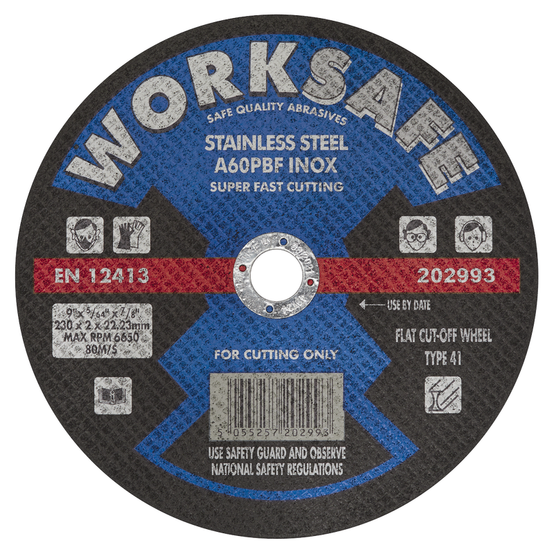 Cutting Disc Flat Stainless Steel (INOX) ¯230 x 2 x 22mm | Pipe Manufacturers Ltd..