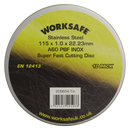 Cutting Disc Flat Stainless Steel (INOX) ¯115 x 1 x 22mm - Pack of 10 | Pipe Manufacturers Ltd..