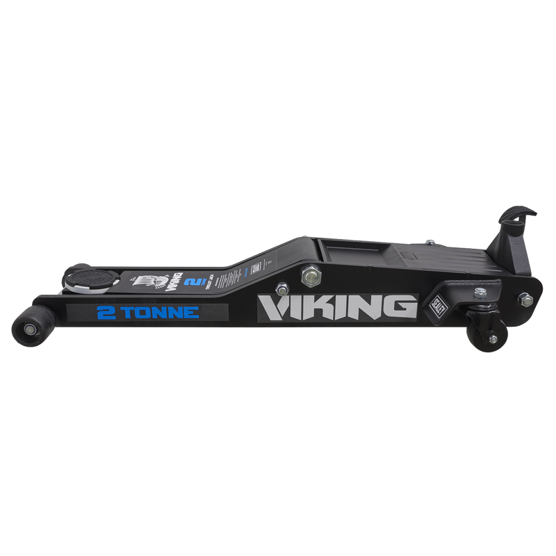 Viking Low Entry Long Reach Trolley Jack 2tonne with Rocket Lift | Pipe Manufacturers Ltd..