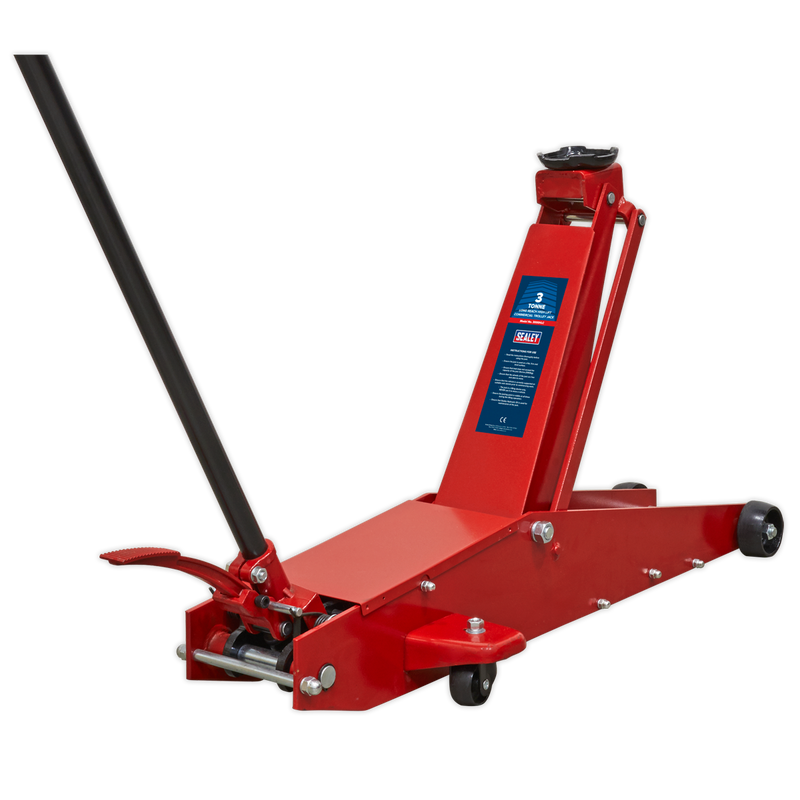 Trolley Jack 3tonne Long Reach High Lift Commercial | Pipe Manufacturers Ltd..