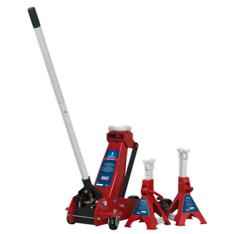 Trolley Jack 3tonne Standard Chassis with Axle Stands (Pair) 3tonne Capacity per Stand | Pipe Manufacturers Ltd..